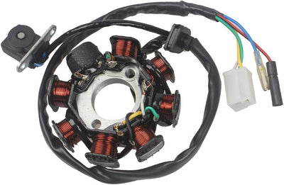 RUTU Ignition Stator Magneto 8 Coil 4 Wires GY6 49 50 60 80cc Scooter Moped ATV Taotao JCL