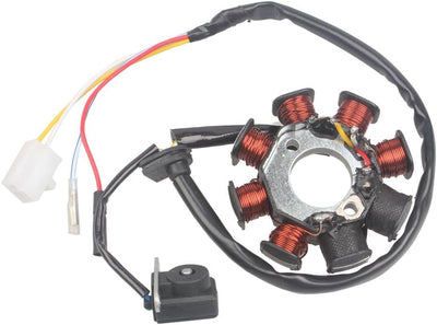 RUTU Ignition Stator Magneto 8 Coil 4 Wires GY6 49 50 60 80cc Scooter Moped ATV Taotao JCL